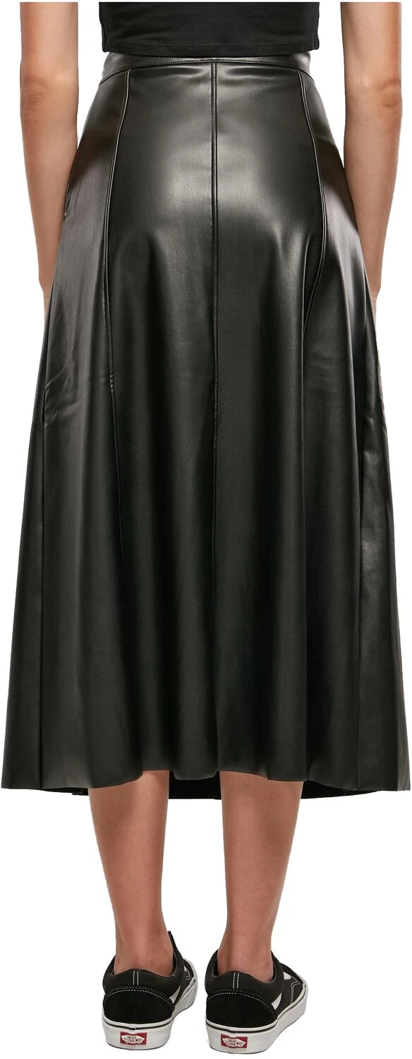 URBAN CLASSICS Ladies’ Faux-leather Midi Skirt Mekko - Image 3